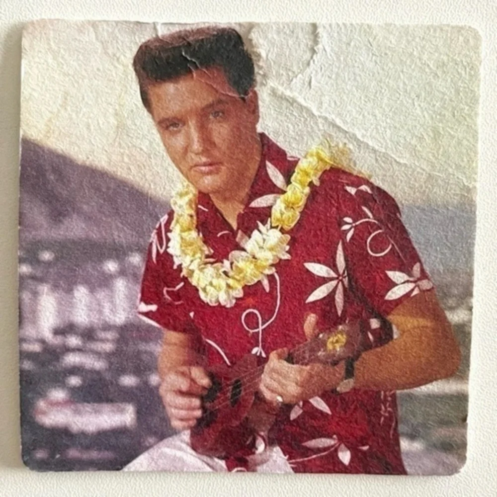 2!! ELVIS!! BLUE HAWAII!! Vintage Drink/Bar Coasters!!